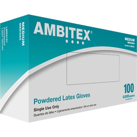 Tradex Gloves Ambitex, Vinyl Disposable Gloves, Vinyl, Powder-Free, M, 1000 PK VMD4201/5201 (PEC)